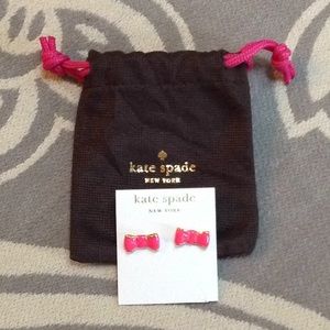 Kate Spade pink bow earrings.